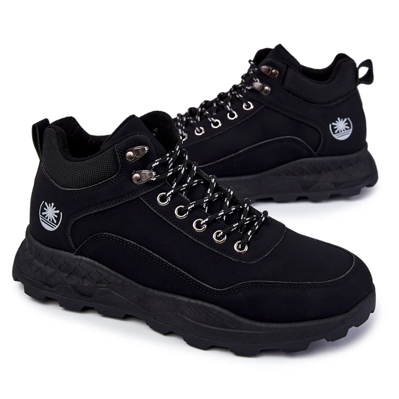 BM Chaussures De Trekking Chaudes Otto Black Pour Hommes Trappers Le Noir – Image 3