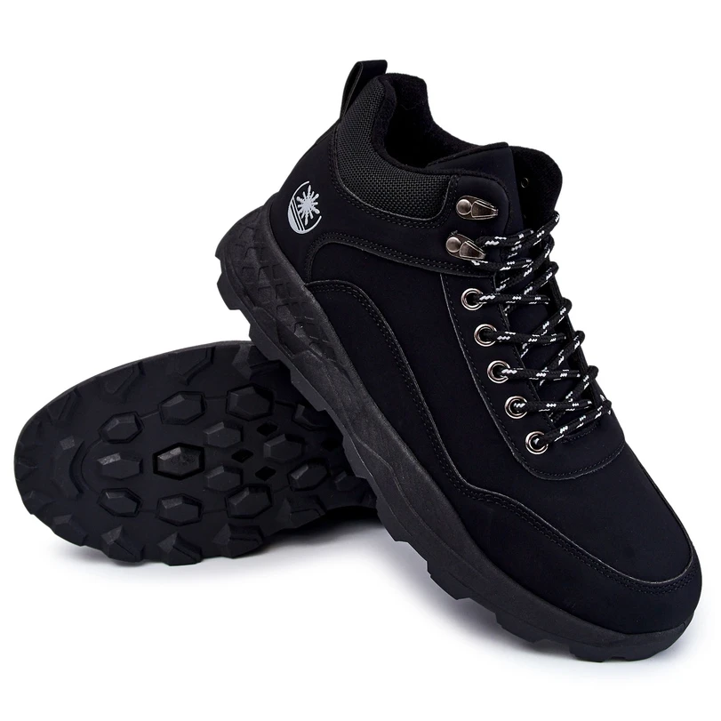 BM Chaussures De Trekking Chaudes Otto Black Pour Hommes Trappers Le Noir – Image 7