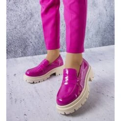 BM Chaussures En Cuir Verni Rose Phaneuf