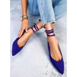 BM Dentoni Ballerines Violettes à Lacets
