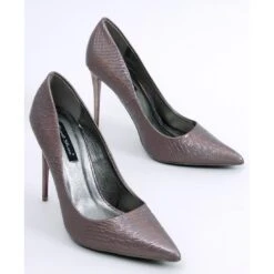 BM Escarpins Femme Jean Gun Irisés Gris Multicolore