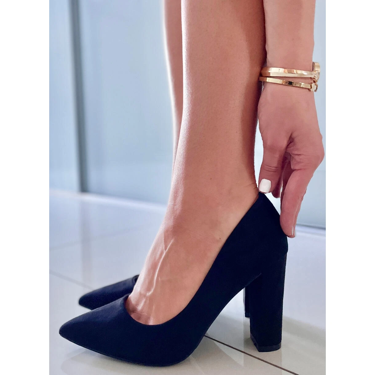 BM Escarpins Sur Le Post Scully Black Le Noir – Image 4