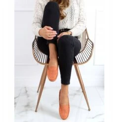 BM Mocassins Ajourés Orange XR-1R6 Orange