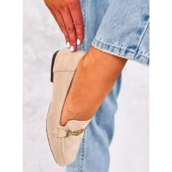 BM Mocassins Femme à Boucle Rhona Beige