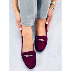 BM Mocassins Femme Lyset Bordeaux Rouge