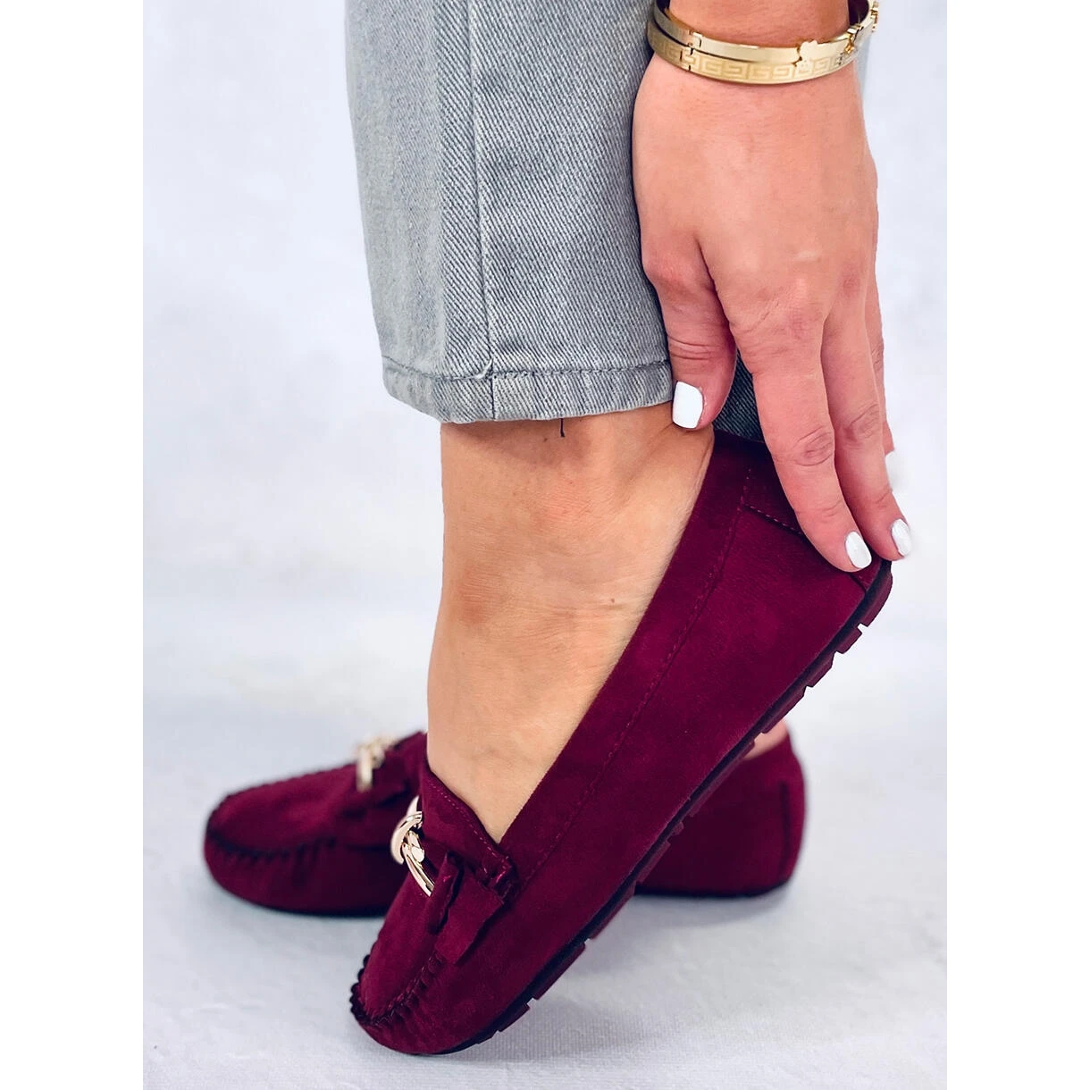 BM Mocassins Femme Lyset Bordeaux Rouge – Image 4