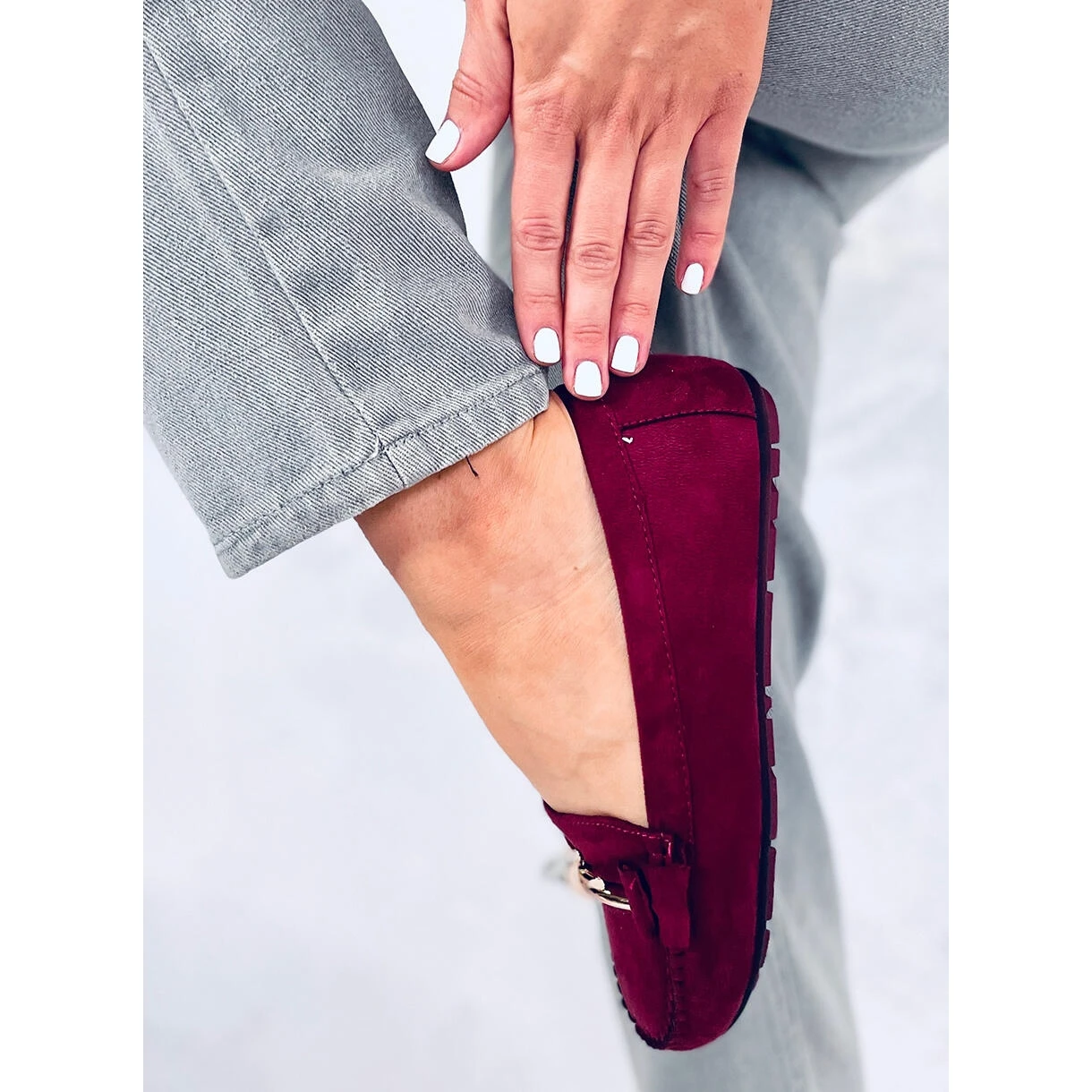 BM Mocassins Femme Lyset Bordeaux Rouge – Image 5