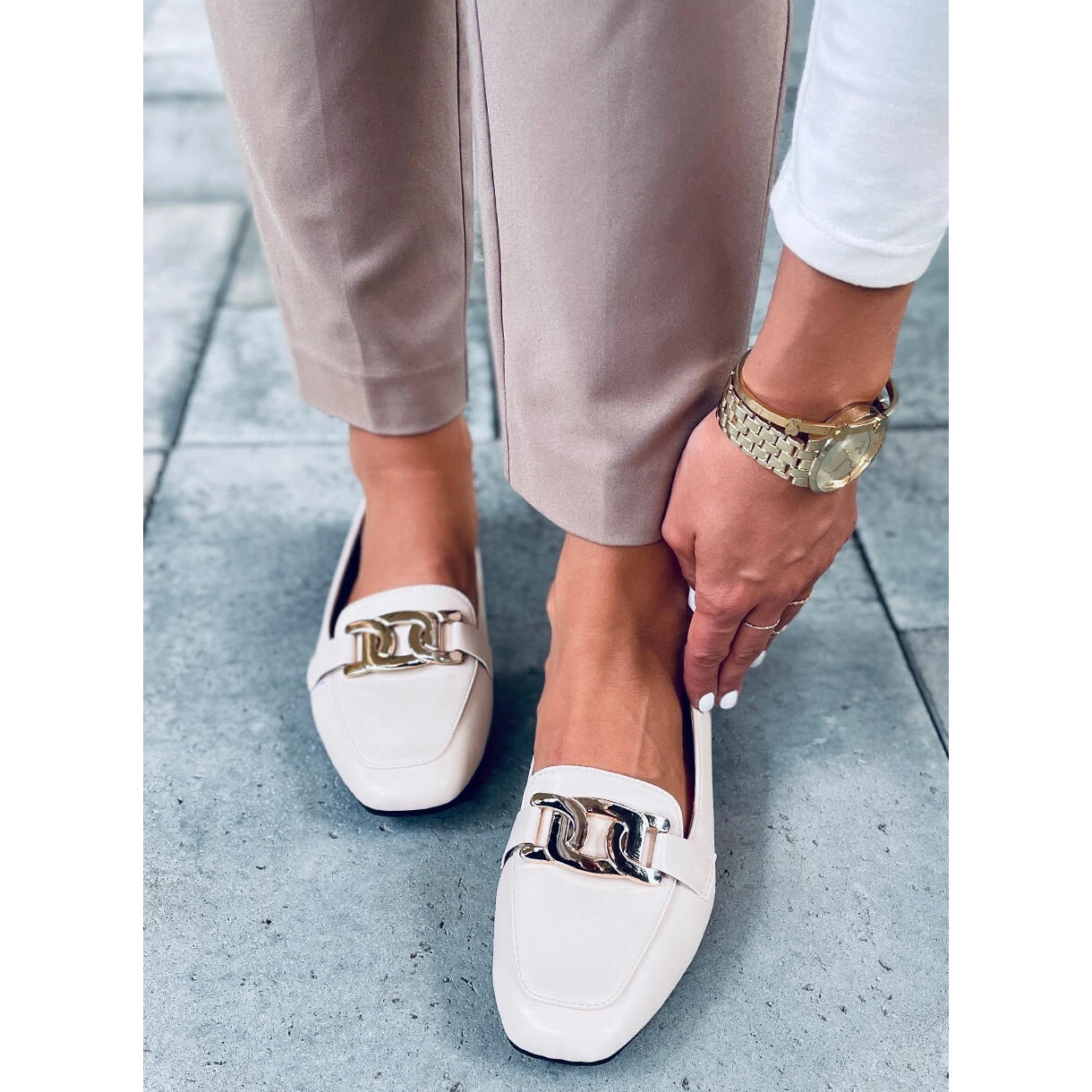 BM Mocassins Femme Paola Beige – Image 4