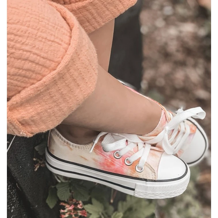 BM Sneakers Classiques Pour Enfants Avec Effet Tie-Dye Simba Blanche – Image 10