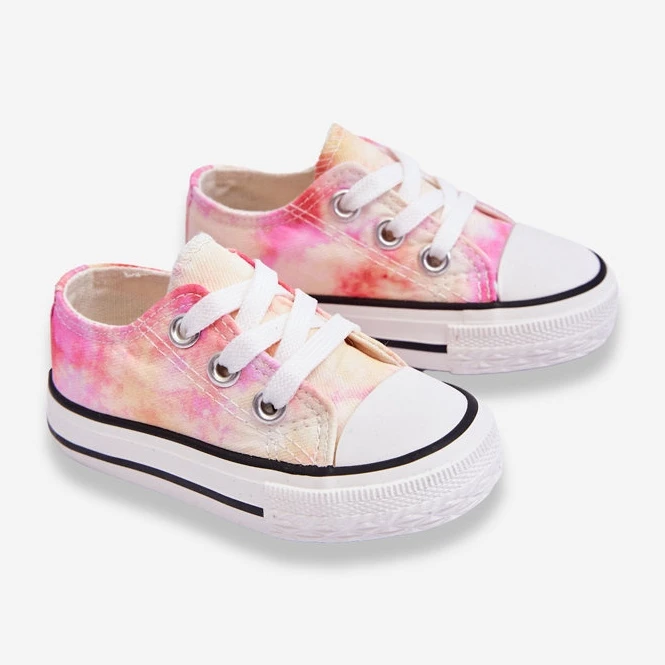 BM Sneakers Classiques Pour Enfants Avec Effet Tie-Dye Simba Blanche – Image 3