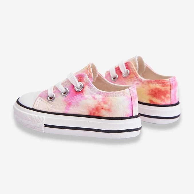BM Sneakers Classiques Pour Enfants Avec Effet Tie-Dye Simba Blanche – Image 4