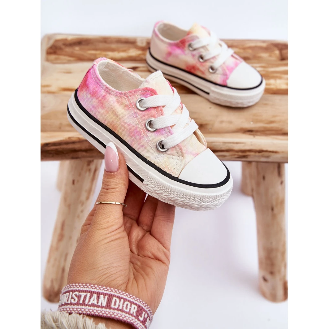 BM Sneakers Classiques Pour Enfants Avec Effet Tie-Dye Simba Blanche – Image 5