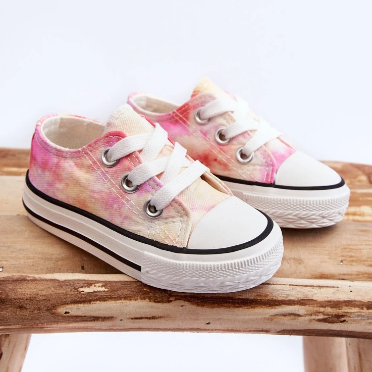 BM Sneakers Classiques Pour Enfants Avec Effet Tie-Dye Simba Blanche – Image 6