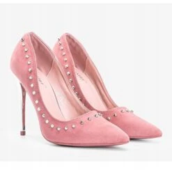 BM Talons Hauts Roses Avec Des Clous