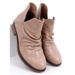 Boots à Face Découpée Beige ST-22P Beige