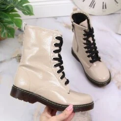 Boots Fille Beige Chaud Vernis Kornecki 6017