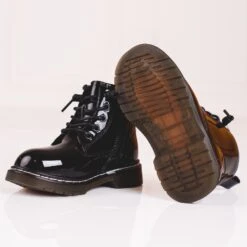 Boots Fille Laquées Shelovet Noir Le Noir