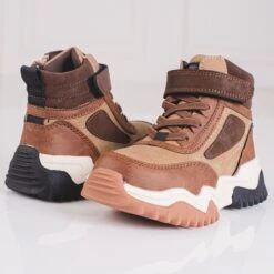 Boots Garçon Sur Semelle épaisse Shelovet Marron Brun