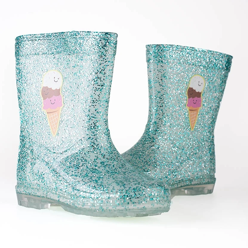 Boots Hautes Paillettes Fille Shelovet Menthe Vert – Image 2