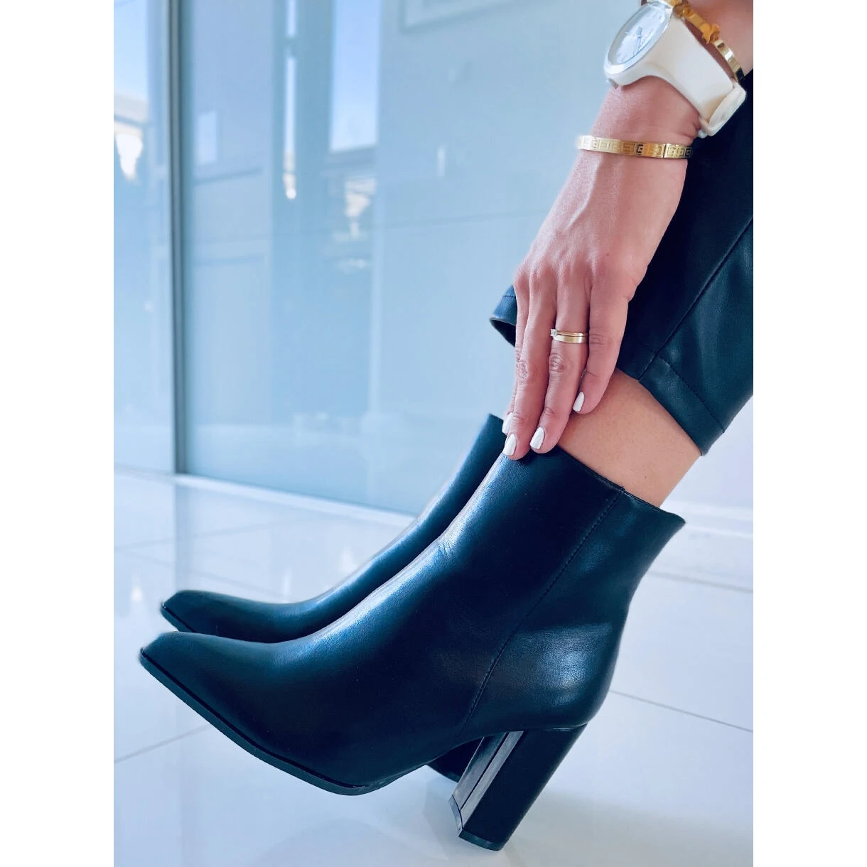 Bottes à Talons Hauts Classic Fergie Black Le Noir – Image 2