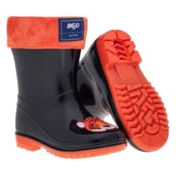 Bottes Bejo Frize Wellies Jr 92800432347 Le Noir Orange