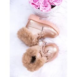 Bottes Chaudes Enfant Trappeurs Or Rose Phobos ['rose', 'jaune, Or']