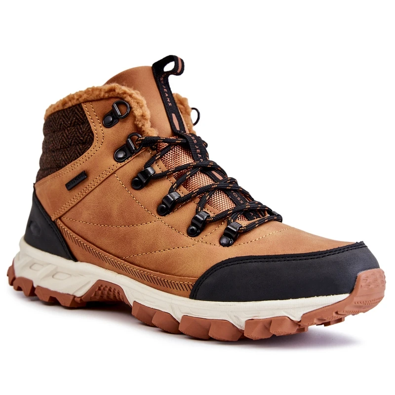 Bottes Chaudes Pour Hommes Chaussures De Trekking Cross Jeans KK1R4021C Camel Brun – Image 2