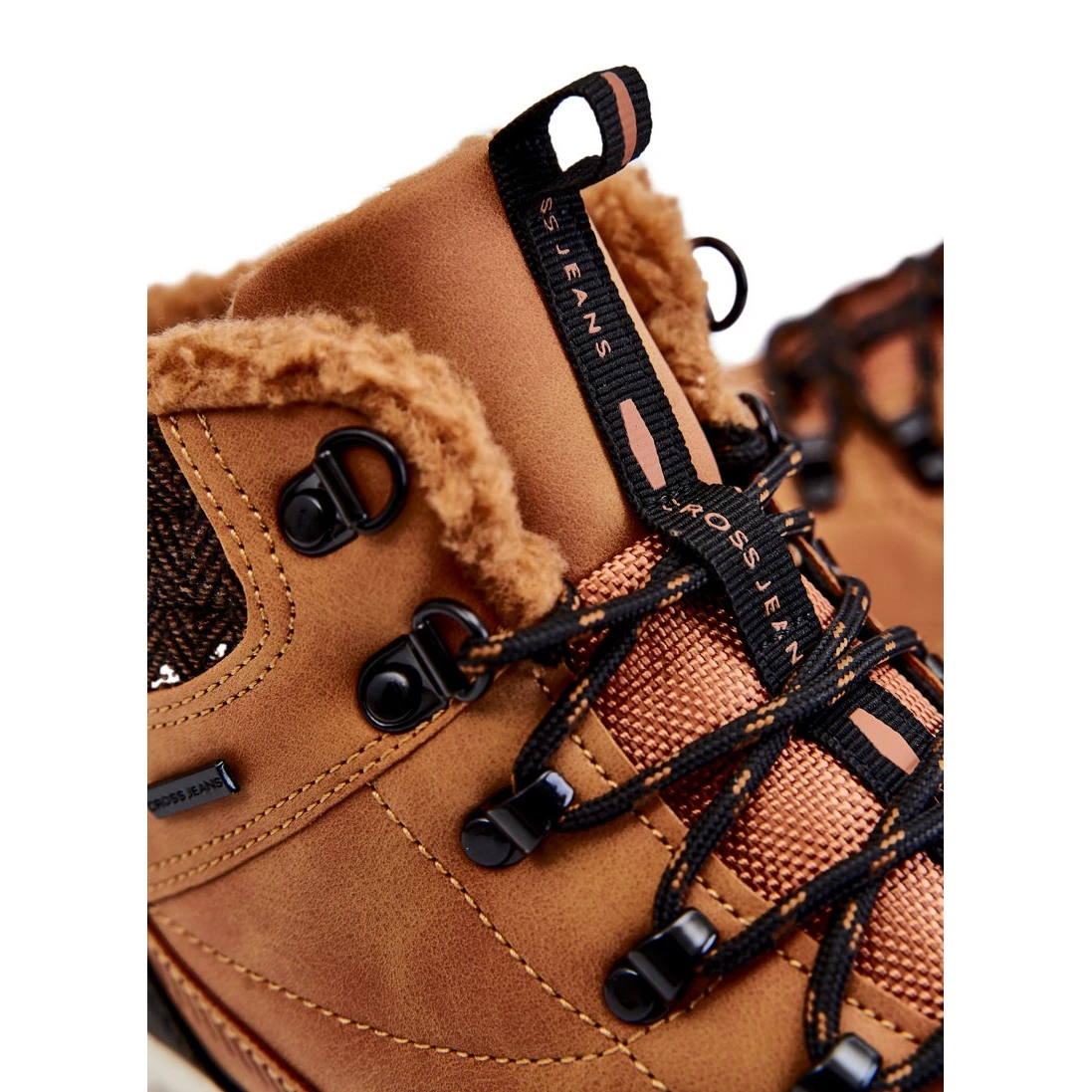 Bottes Chaudes Pour Hommes Chaussures De Trekking Cross Jeans KK1R4021C Camel Brun – Image 4