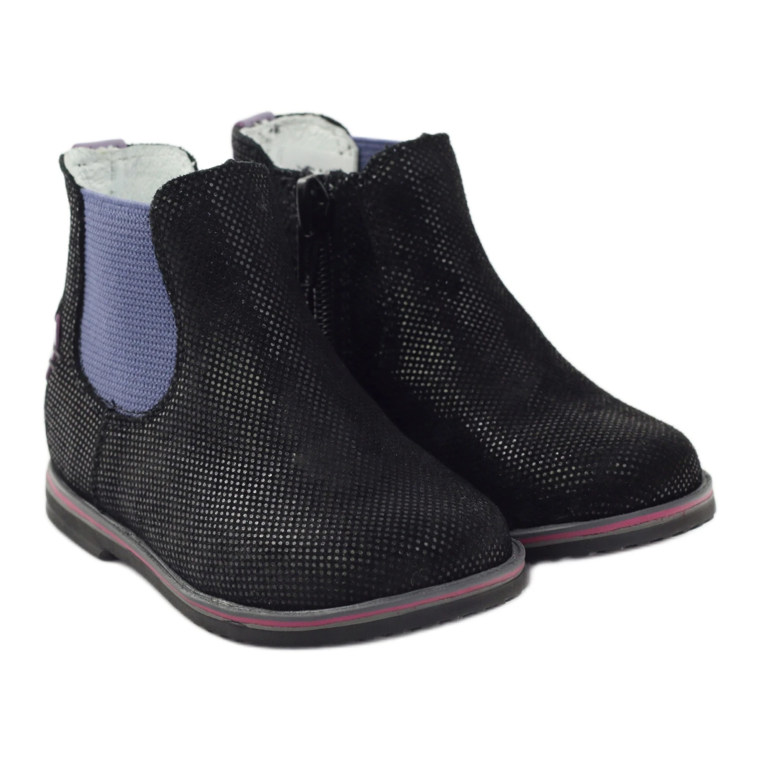 Bottes Chaussures Pour Enfants Ren But 1479 Le Noir Violet – Image 4