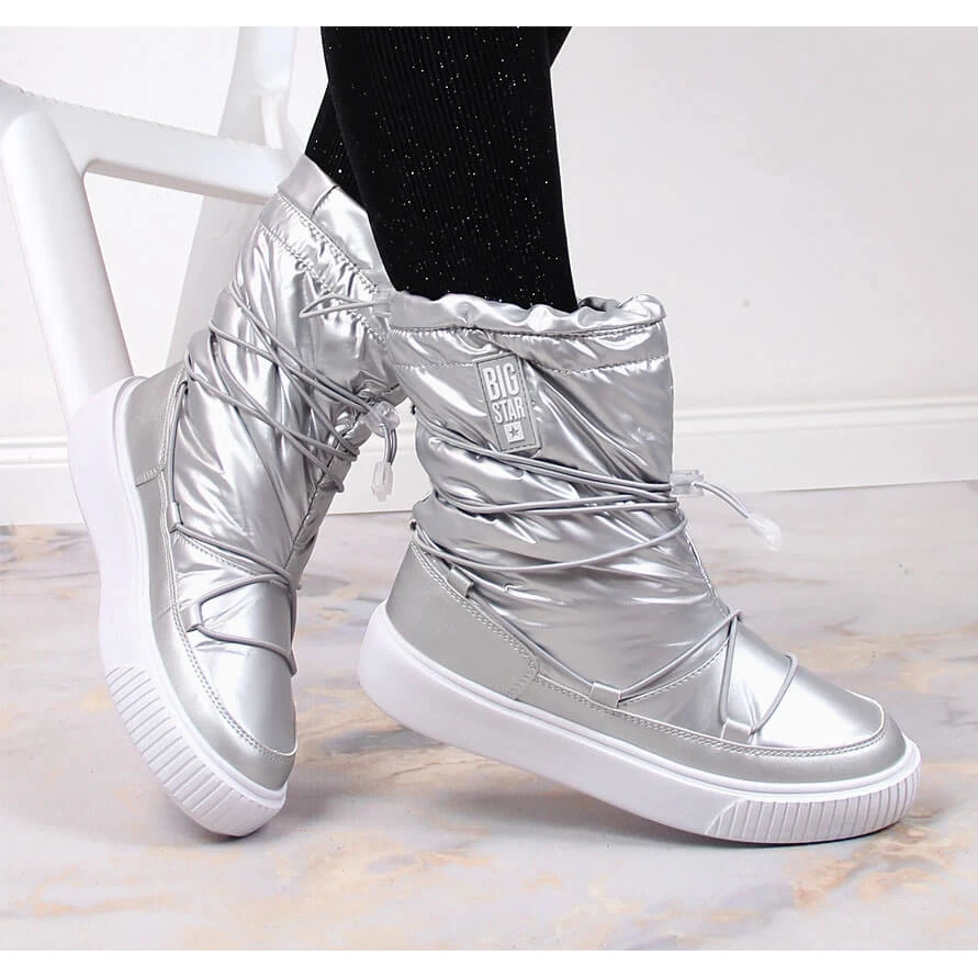 Bottes De Neige à Enfiler Argentées Métallisées Big Star KK274195