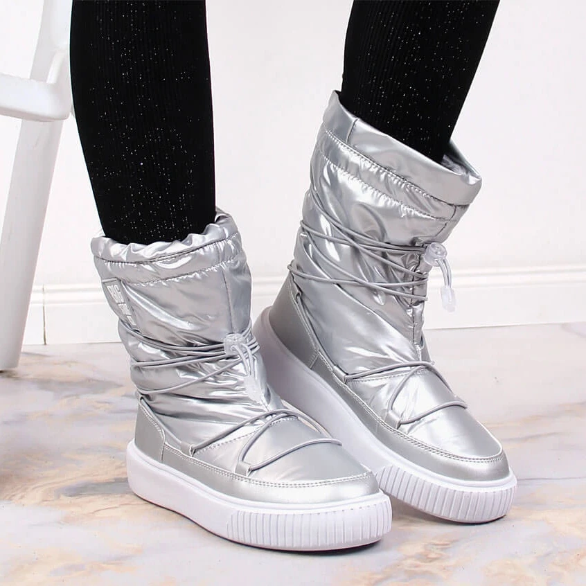 Bottes De Neige à Enfiler Argentées Métallisées Big Star KK274195 – Image 2