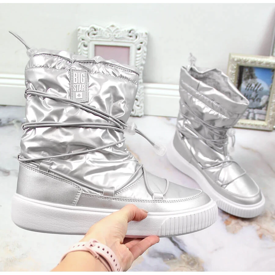 Bottes De Neige à Enfiler Argentées Métallisées Big Star KK274195 – Image 4