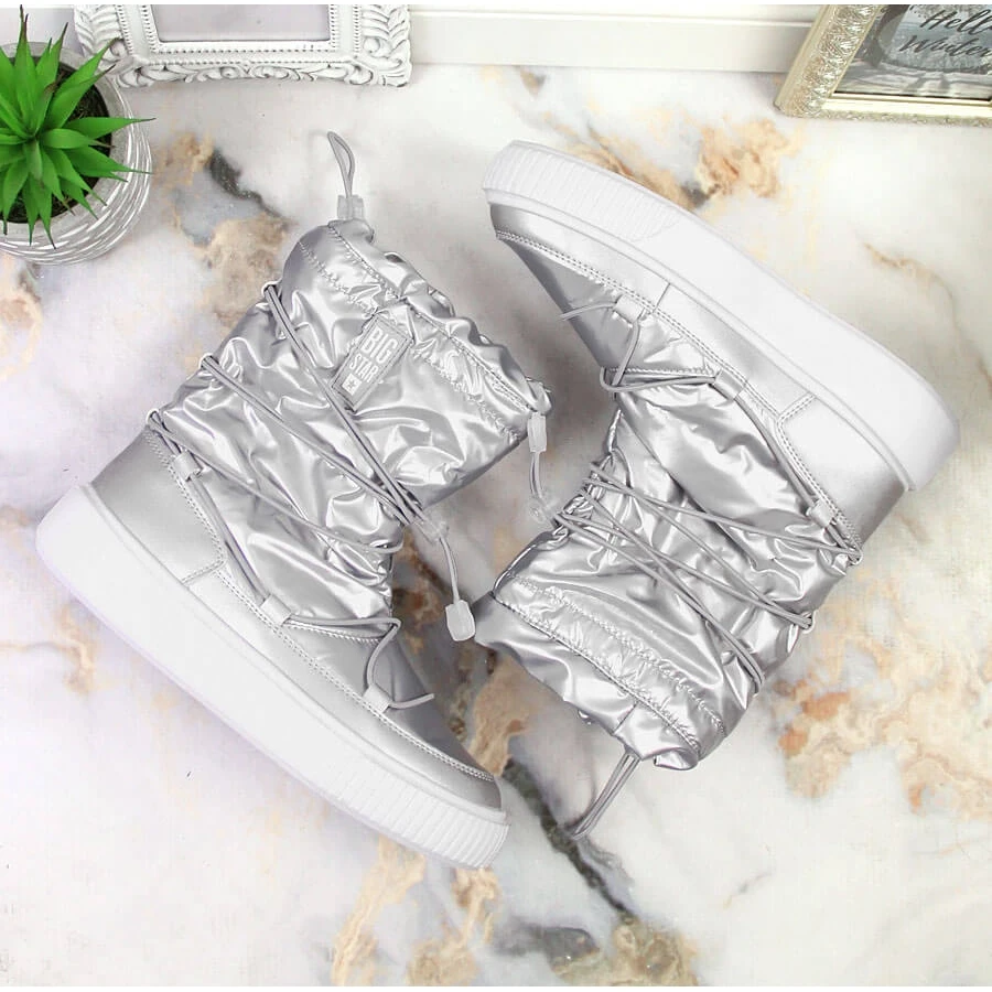 Bottes De Neige à Enfiler Argentées Métallisées Big Star KK274195 – Image 5