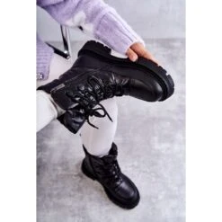 Bottes De Neige à Lacets Pour Femmes GOE KK2N4017 Noir Le Noir