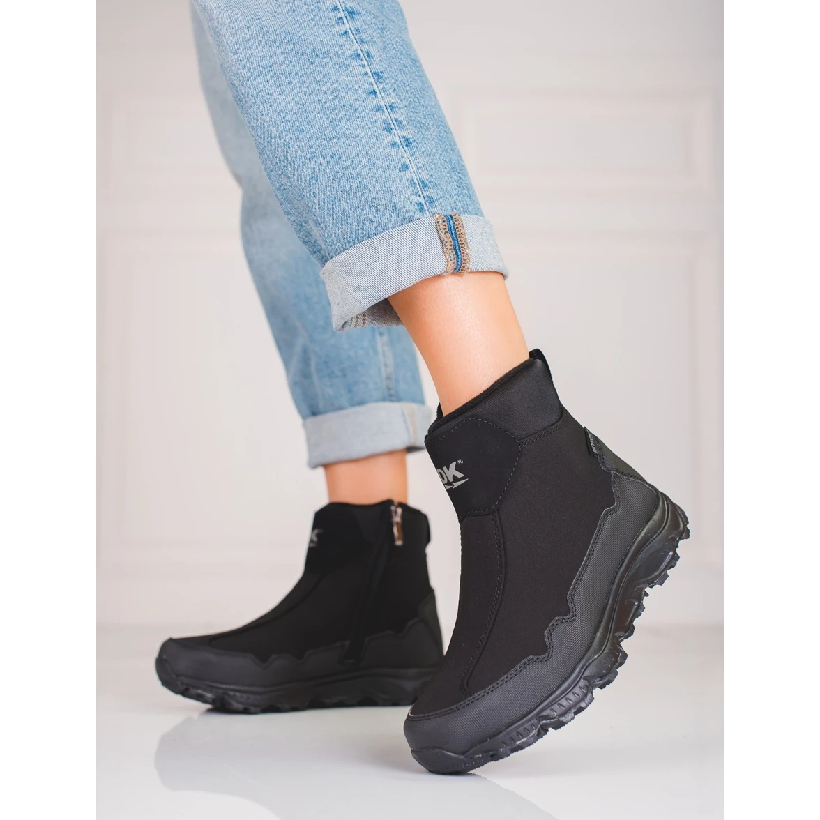 Bottes De Neige Basses DK Pour Femmes à Semelle épaisse, Noires Le Noir – Image 2