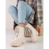 Bottes De Neige Beiges Pour Dames Sur La Plate-forme Shelovet