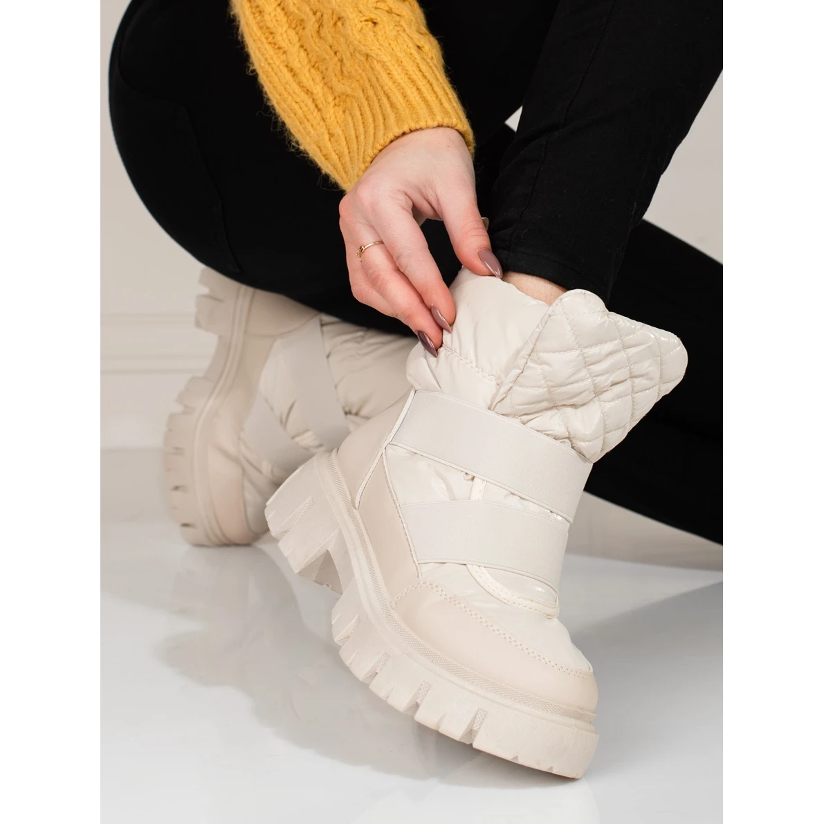 Bottes De Neige Beiges Shelovet Pour Femmes – Image 2