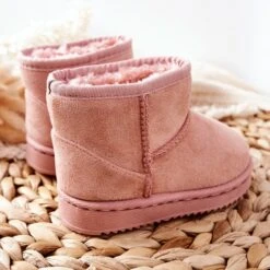 Bottes De Neige Chaudes Pour Jeunes Enfants Pink Gooby Rose Rose