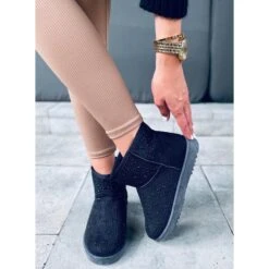 Bottes De Neige Courtes Emusy D'Amber Black Le Noir