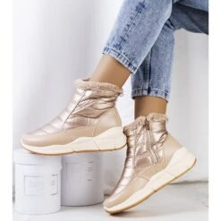 Bottes De Neige Dorées Lago Beige D'or