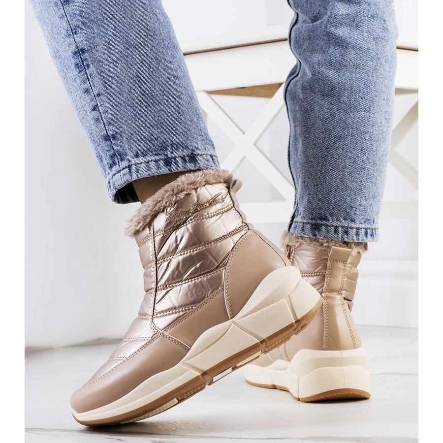 Bottes De Neige DorĂ©es Lago Beige D'or â Image 2