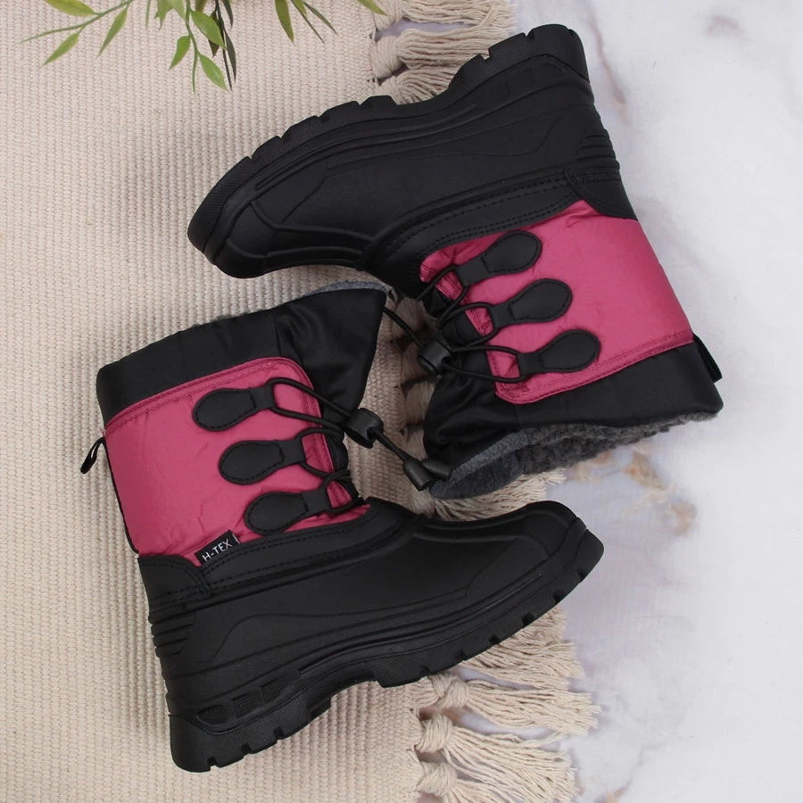 Bottes De Neige Enfant Isolées Rose Gallop Le Noir – Image 3