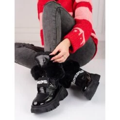 Bottes De Neige Femme Avec élastique Shelovet Le Noir