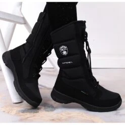 Bottes De Neige Imperméables American Club Noires Le Noir