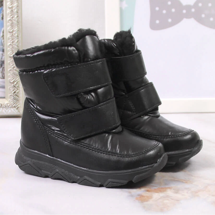 Bottes De Neige Imperméables Avec Une Membrane Noire Kornecki 6895 Le Noir – Image 2