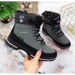 Bottes De Neige Imperméables Grises Pour Filles American Club