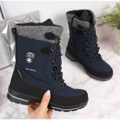 Bottes De Neige Imperméables Pour Enfant Bleu Marine American Club