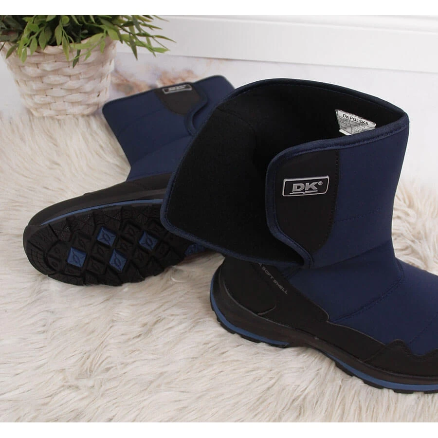 Bottes De Neige Imperméables Pour Femmes Avec Velcro Bleu Marine DK – Image 4