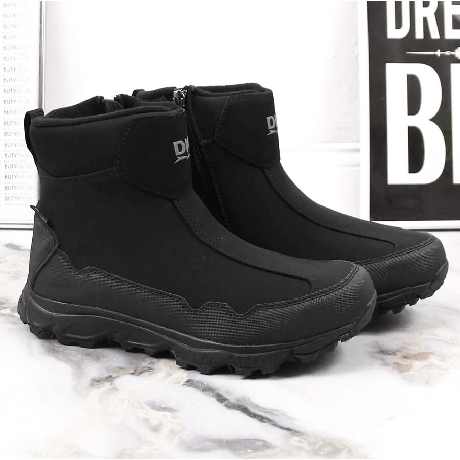 Bottes De Neige Imperméables Pour Jeunes Isolées Trekking Noir DK 2462 Le Noir – Image 2