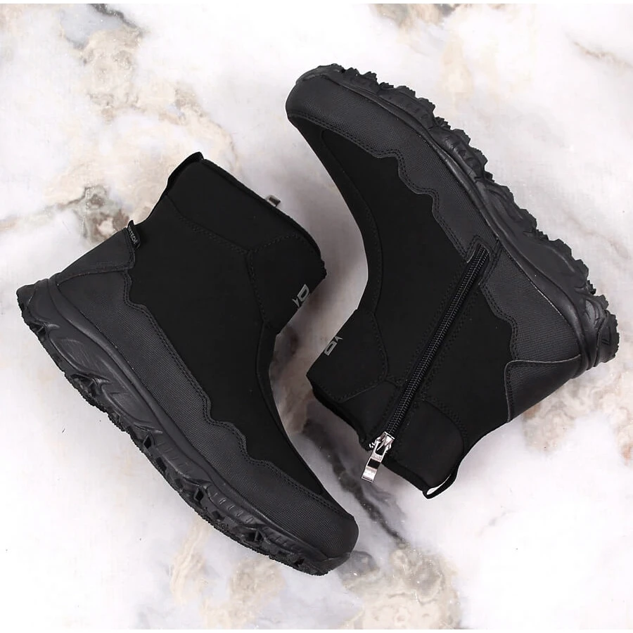 Bottes De Neige Imperméables Pour Jeunes Isolées Trekking Noir DK 2462 Le Noir – Image 3